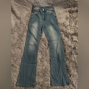 Size 0 Blue Flare leg denim pants